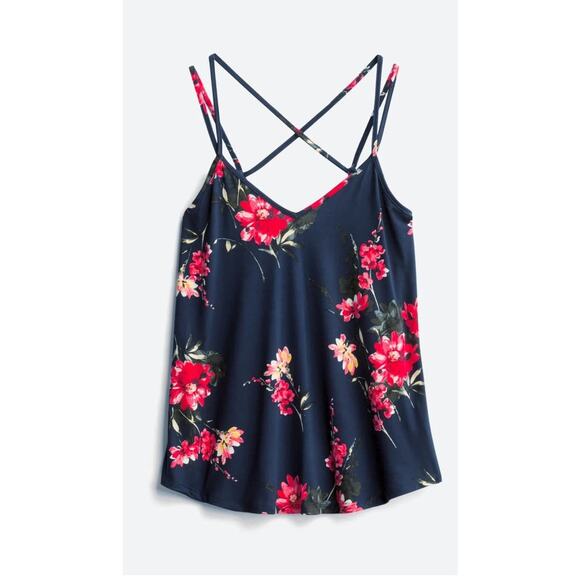 Papermoon Basima Back Floral Print Knit Tank Top - 2X - Picture 1 of 3